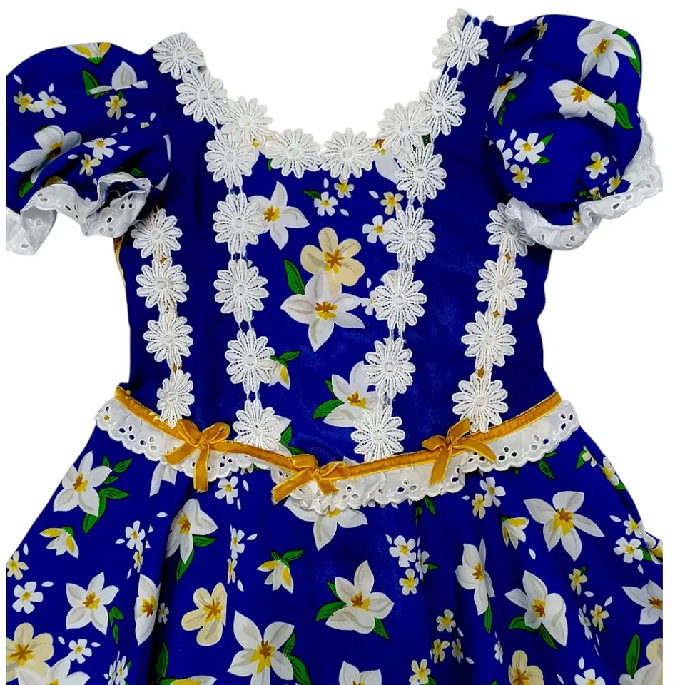 Vestido Huasa China Azul Para Niña 6 A 8 Años - Como Nuevo 5