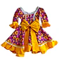 Vestido de Huasa China Manga 3/4 -  Para Niña de 6 - 7 Años - Miniatura 4