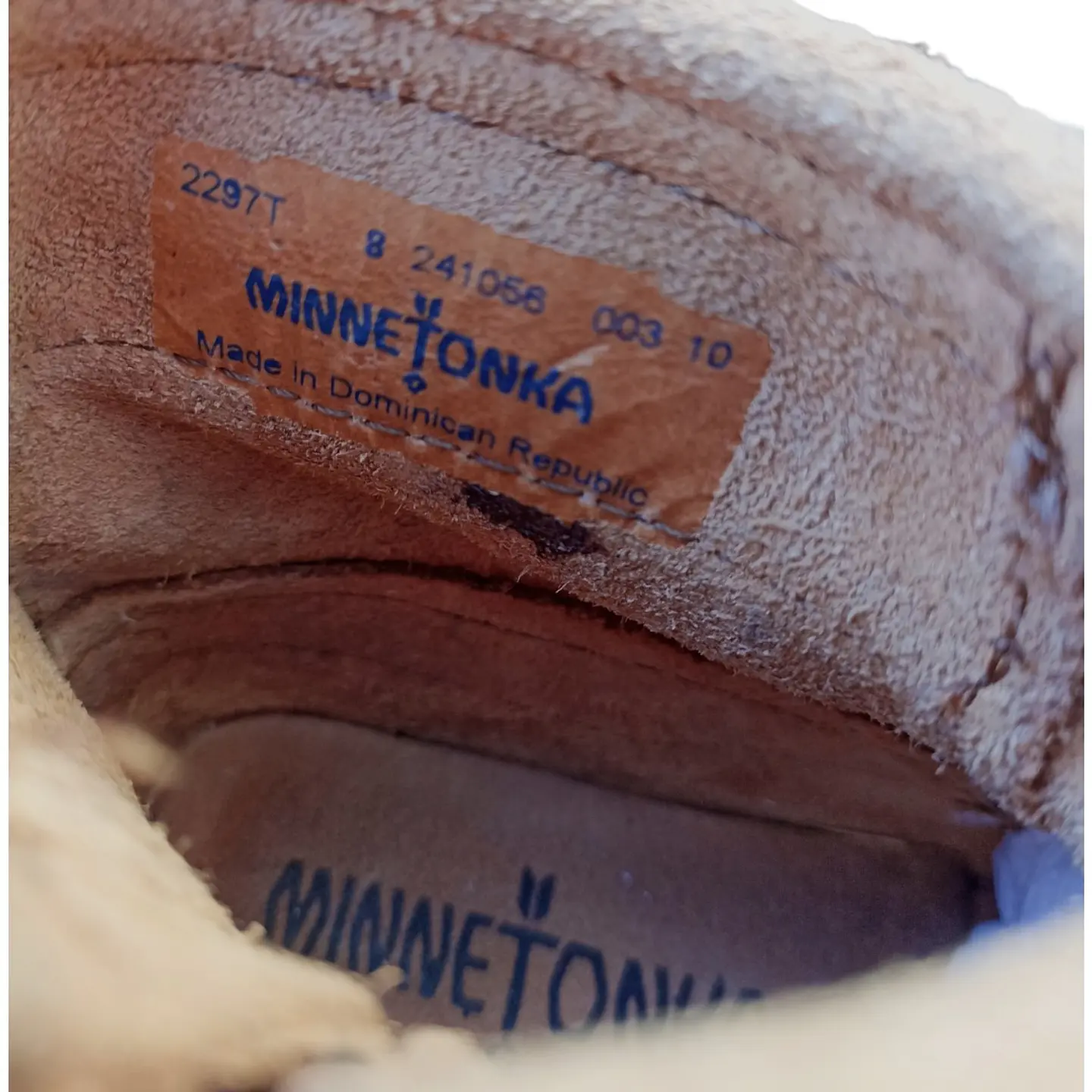 Botín Con Flecos Minnetonka Cuero Genuino - Niñas Talla 25 7