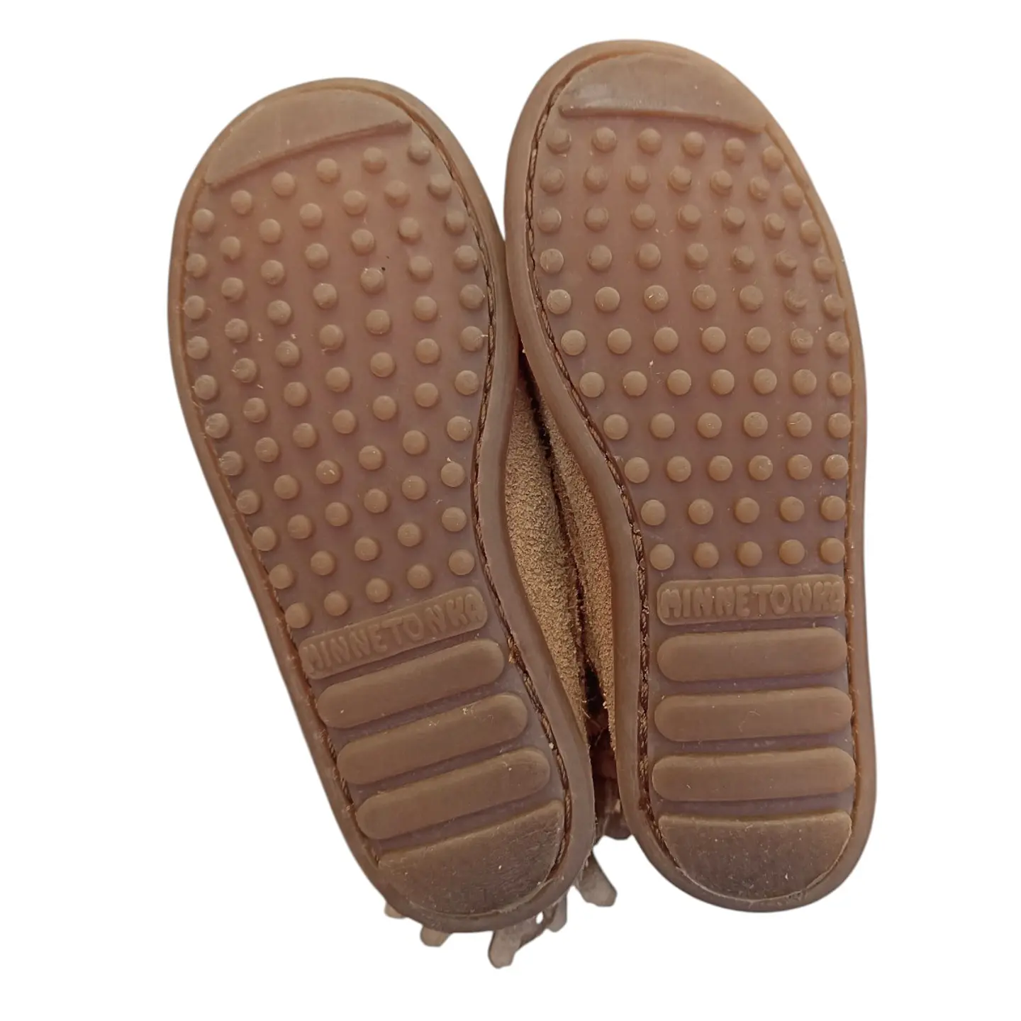 Botín Con Flecos Minnetonka Cuero Genuino - Niñas Talla 25 8