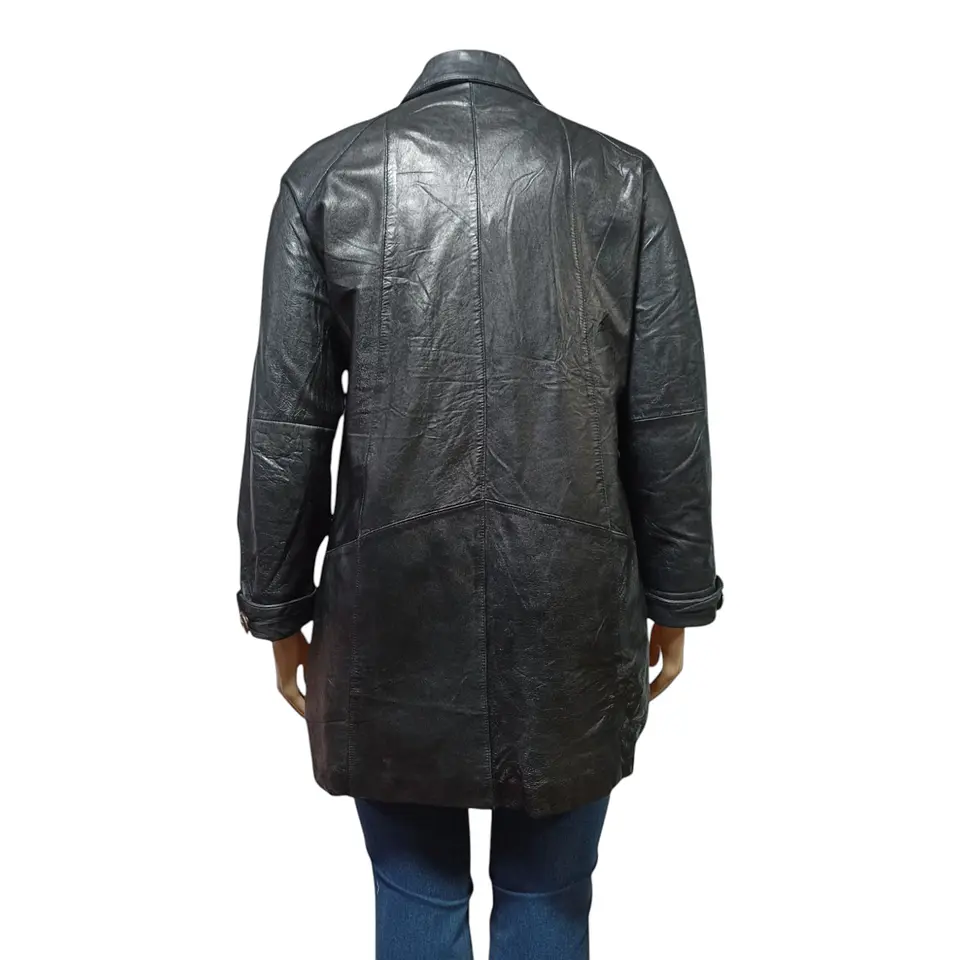 Abrigo Vintage Cuero Genuino Calce Holgado Oversize M - XL 5