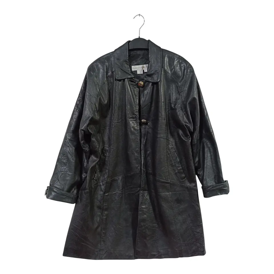Abrigo Vintage Cuero Genuino Calce Holgado Oversize M - XL 6