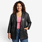Chaqueta Negra de Cuero Genuino Vintage Thinsulate Talla M - L - Miniatura 1