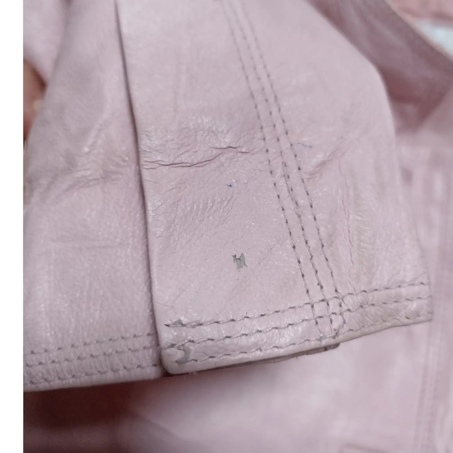 Chaqueta Chadwicks de Cuero Genuino Rosa Pastel -  Talla M/L 7