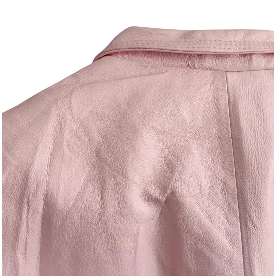 Chaqueta Chadwicks de Cuero Genuino Rosa Pastel -  Talla M/L 9