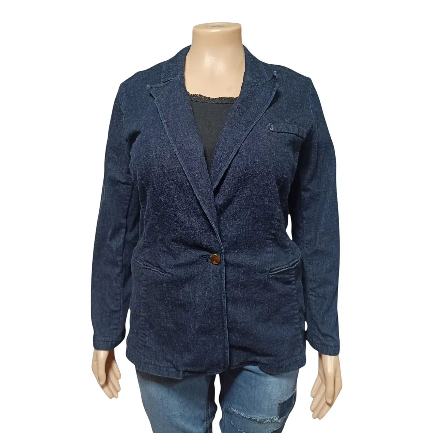 Chaqueta de Mezclilla Tipo Blazer I. N. C. - Talla XL - 2XL 5