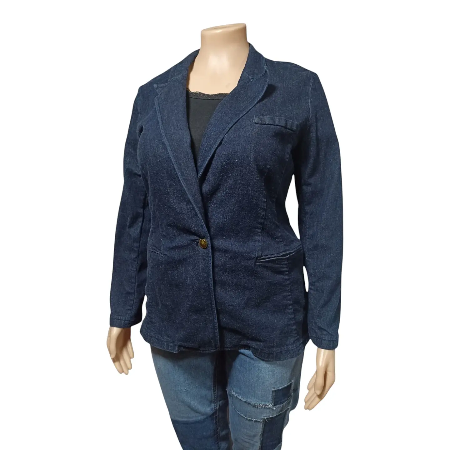 Chaqueta de Mezclilla Tipo Blazer I. N. C. - Talla XL - 2XL 6