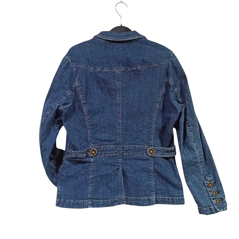 Chaqueta de Mezclilla Entallada Para Mujer Talla L - XL 5