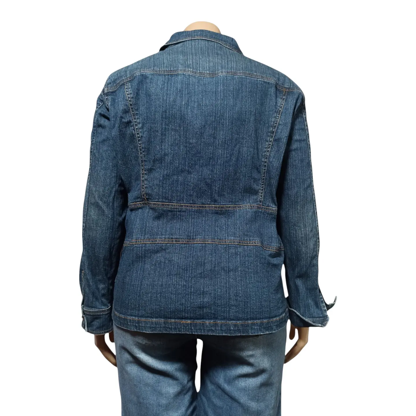 Chaqueta Tipo Blazer de Mezclilla Elastizada - Talla Grande 3XL 6