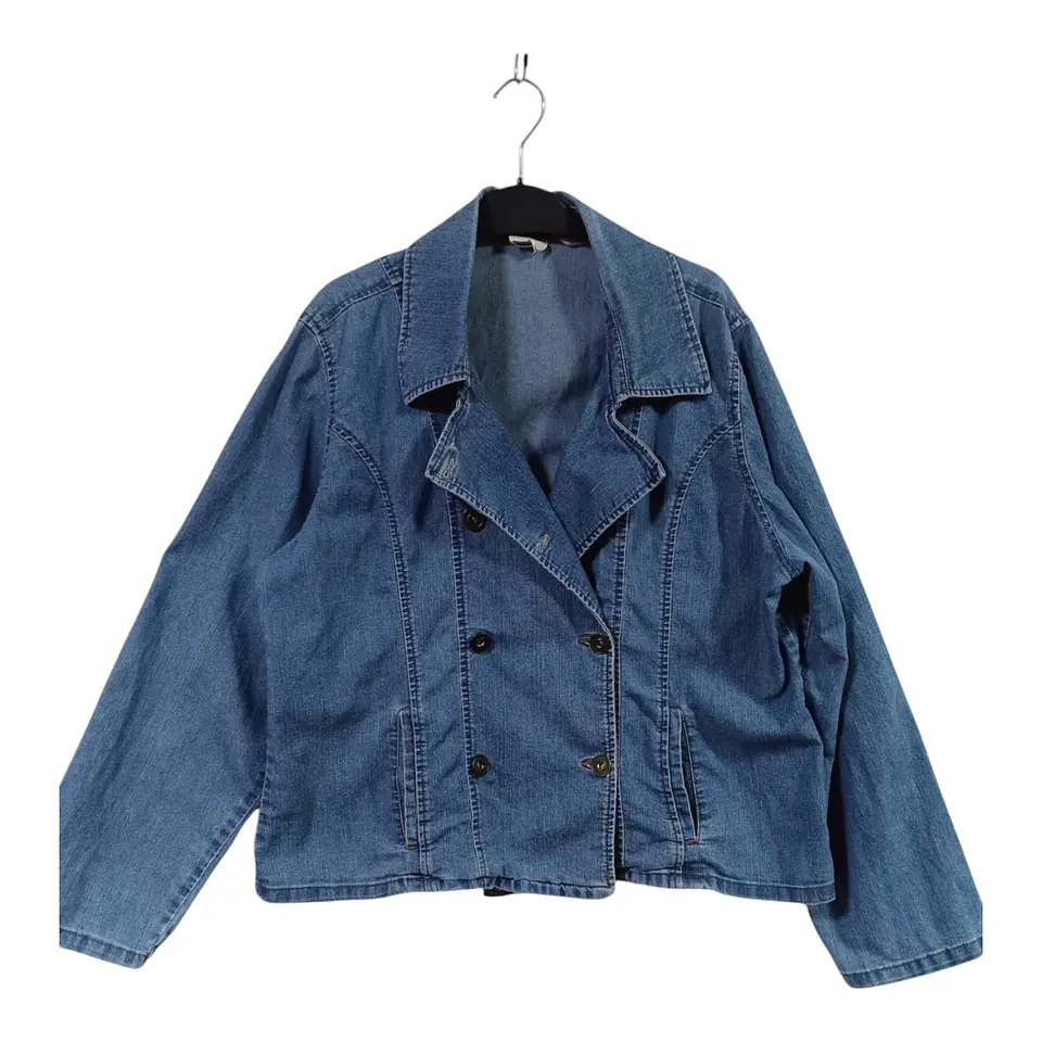 Chaqueta de Mezclilla Ligera Para Mujer - Talla Grande 2XL 4