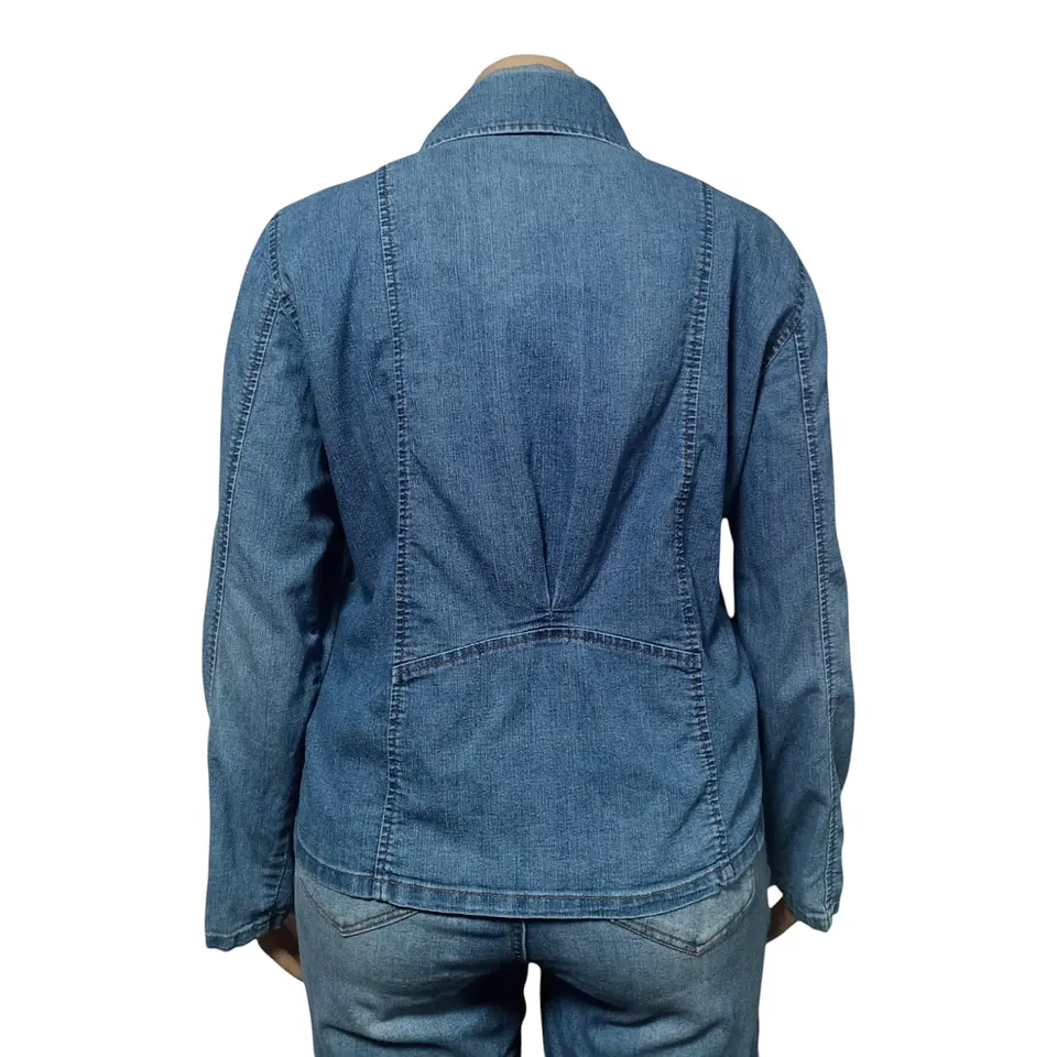 Chaqueta de Mezclilla Ligera Para Mujer - Talla Grande 2XL 8