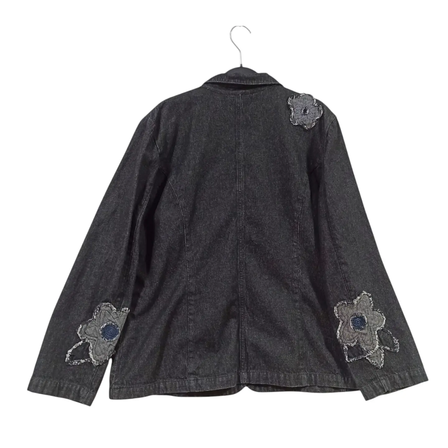 Chaqueta Tipo Blazer de Mezclilla Con Bordado Floral Talla XL - 2XL 3
