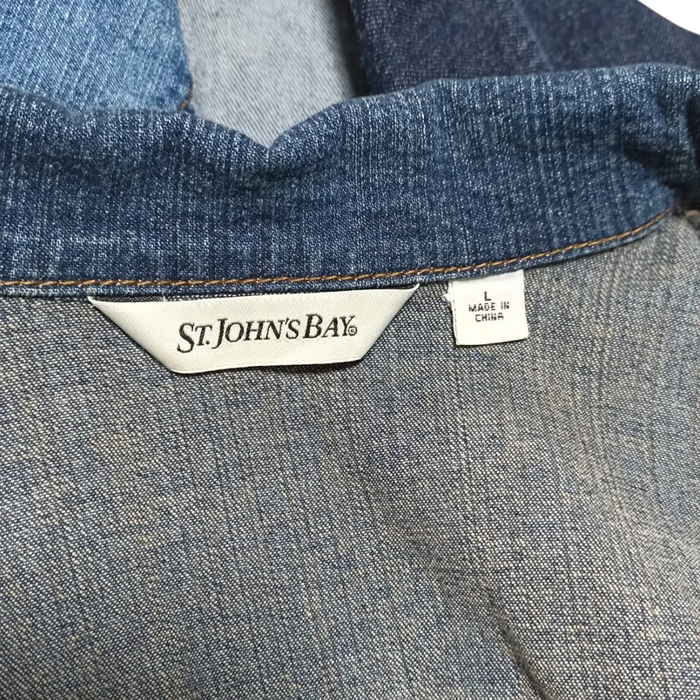 Chaqueta Tipo Blazer Vintage de Mezclilla Stretch St. Johns Bay - Talla L 7
