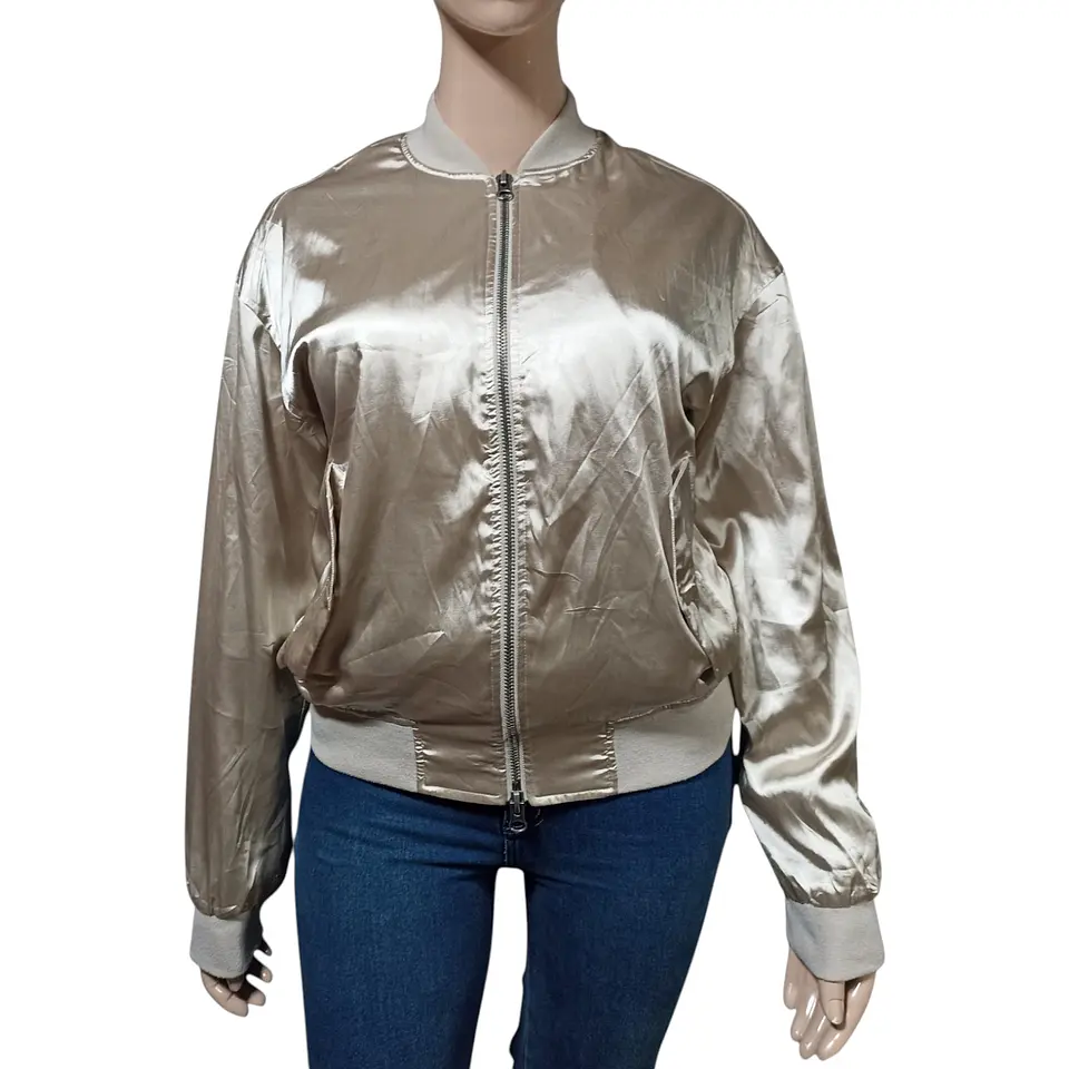 Chaqueta Bomber Pacsun de Satin Dorado - Unisex Talla L 5