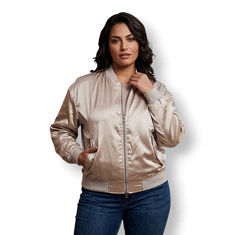 Chaqueta Bomber Pacsun de Satin Dorado - Unisex Talla L