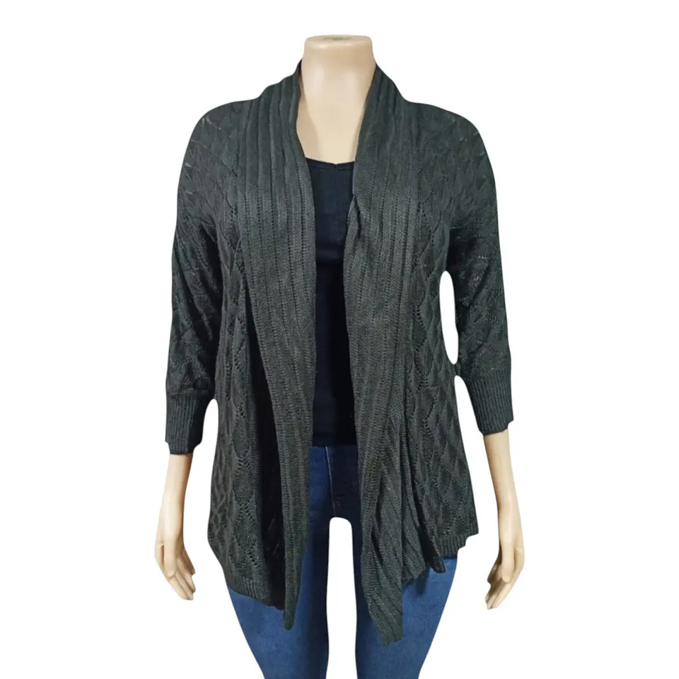 Cárdigan Abierto Calado Manga 3/4 - Talla Grande 2XL 4