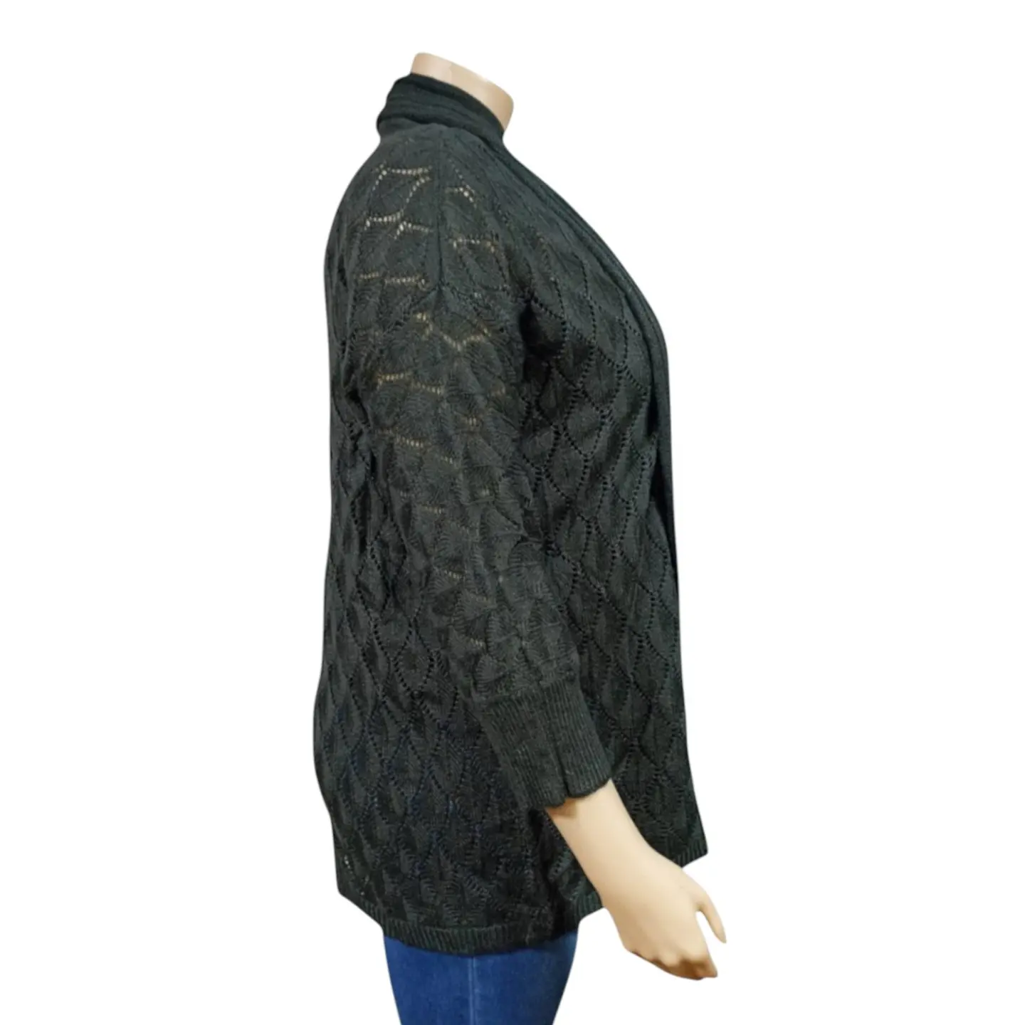 Cárdigan Abierto Calado Manga 3/4 - Talla Grande 2XL 5
