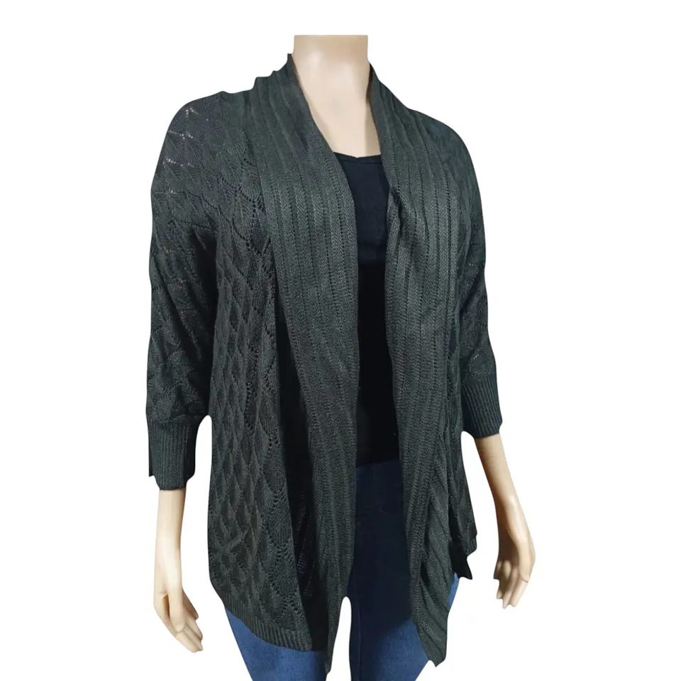 Cárdigan Abierto Calado Manga 3/4 - Talla Grande 2XL 6