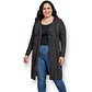 Cárdigan Ligero Abierto Estampado Leopardo Talla Grande 3XL - Miniatura 1