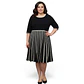 Vestido Tejido Acampanado Manga Corta - Talla Grande 3XL - Miniatura 1
