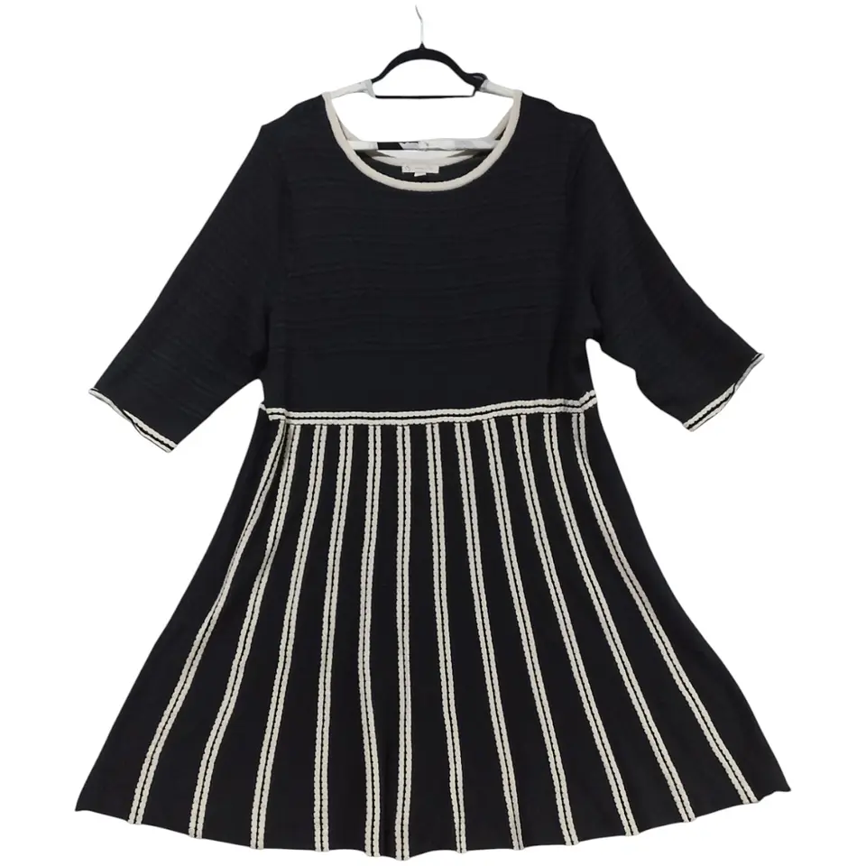 Vestido Tejido Acampanado Manga Corta - Talla Grande 3XL 6