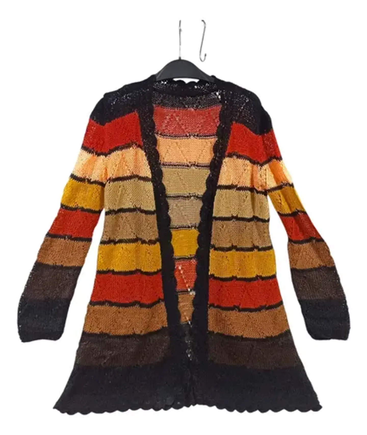 Tapado de Hilo Tejido a Mano Rayas Y Colores Estándar XL-2XL 5