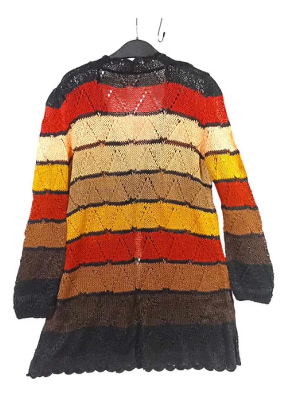 Tapado de Hilo Tejido a Mano Rayas Y Colores Estándar XL-2XL 6