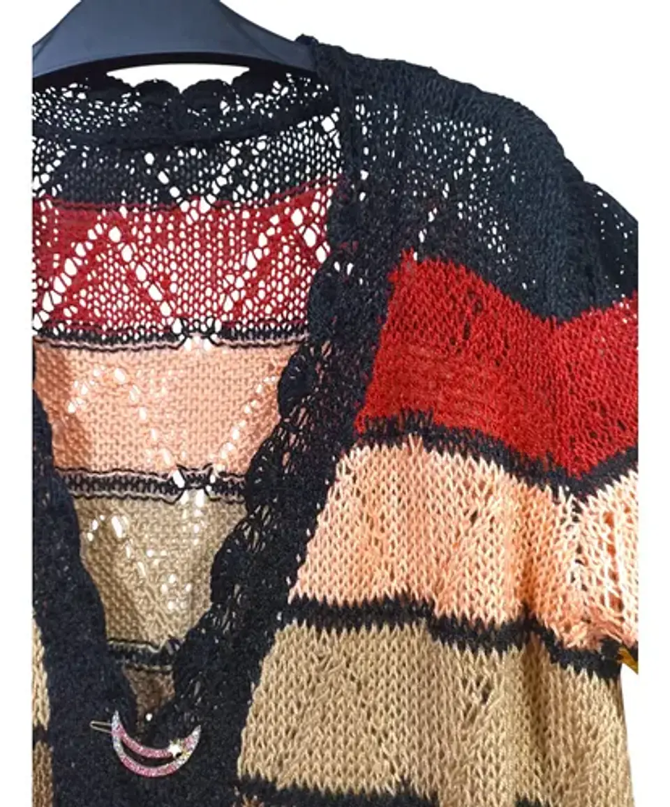 Tapado de Hilo Tejido a Mano Rayas Y Colores Estándar XL-2XL 8