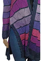 Cárdigan de Hilo Tejido a Mano Rayas Multicolores XL - 2XL - Miniatura 5