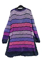 Cárdigan de Hilo Tejido a Mano Rayas Multicolores XL - 2XL - Miniatura 9