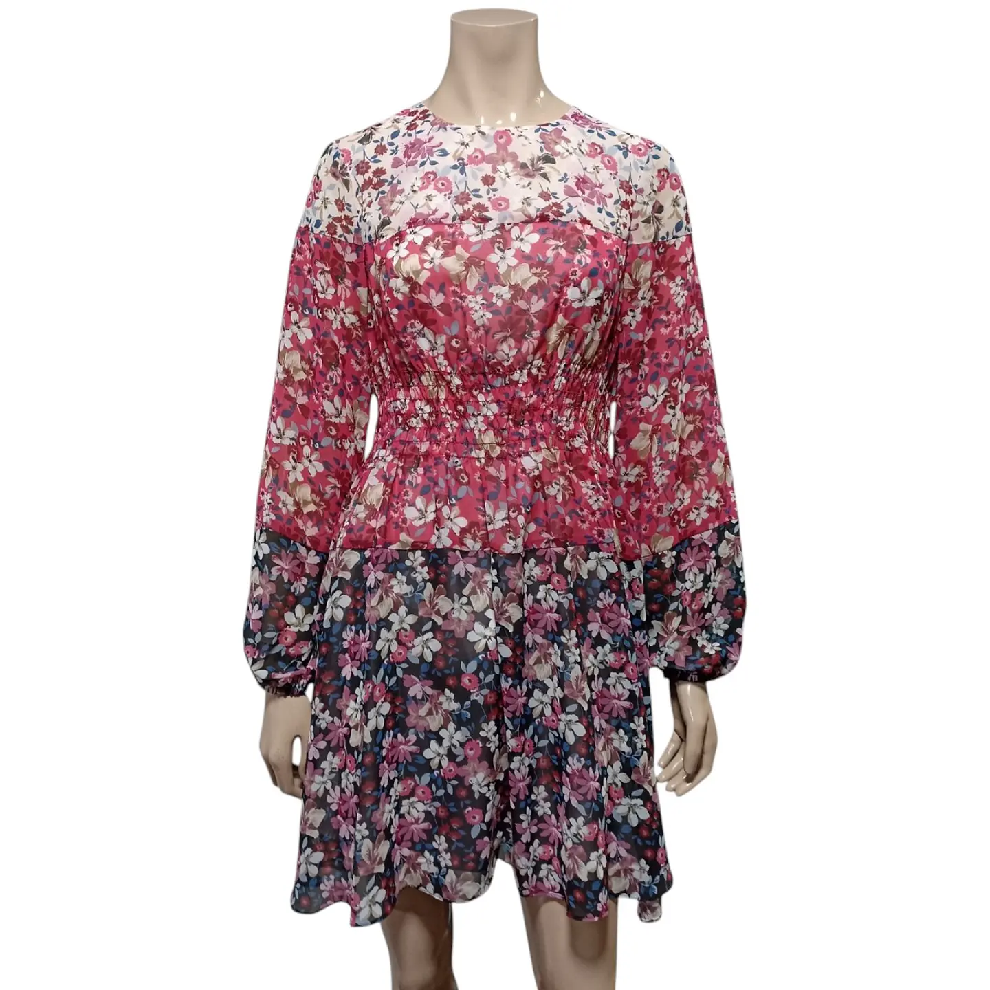 Mini Vestido de Gasa con Estampado Floral Eliza J. - Talla S 2