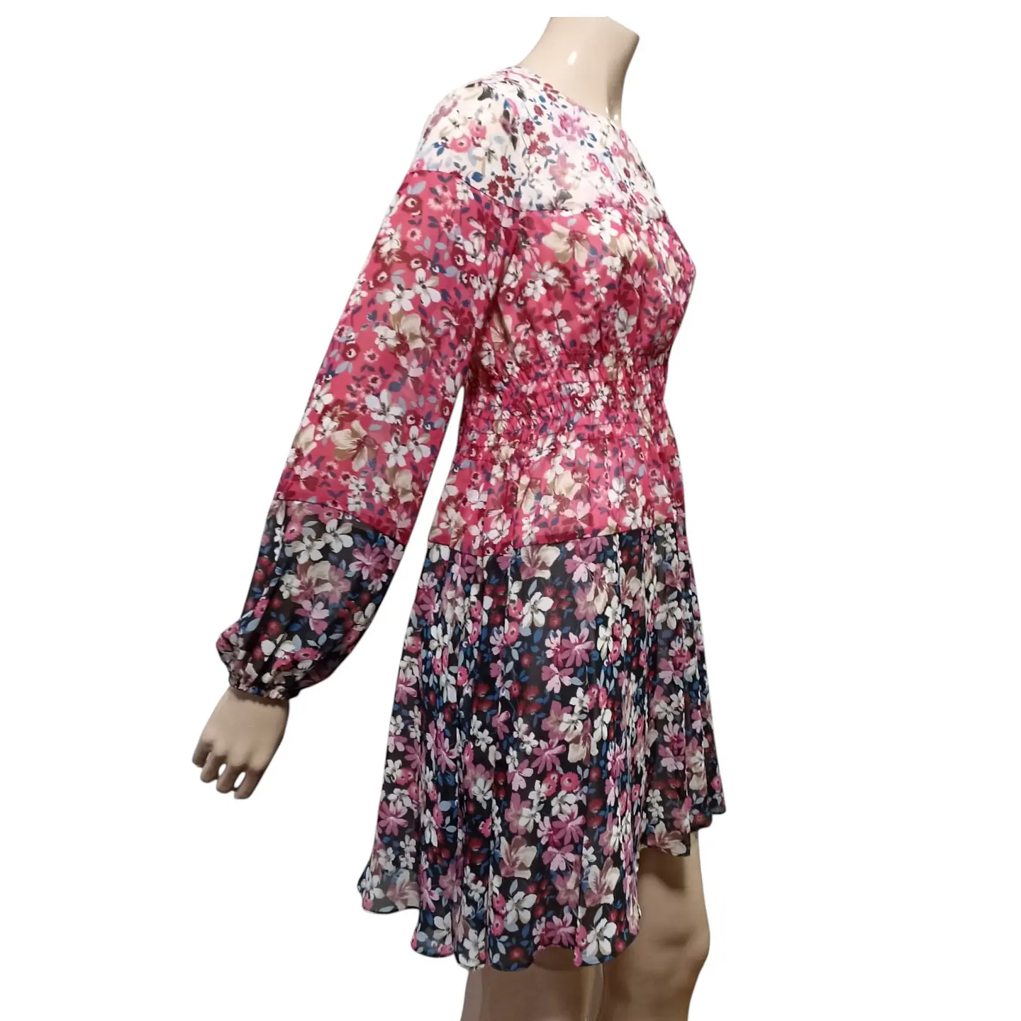 Mini Vestido de Gasa con Estampado Floral Eliza J. - Talla S 3