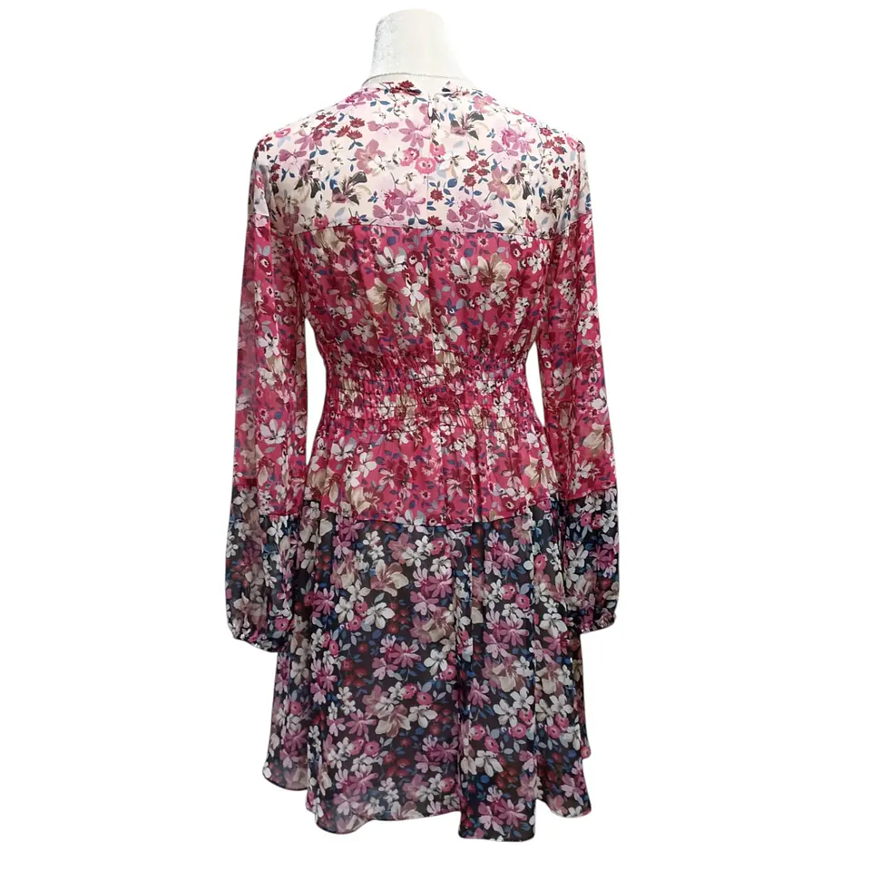 Mini Vestido de Gasa con Estampado Floral Eliza J. - Talla S 5