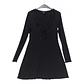 Mini Vestido Manga Larga Tejido Acanalado Forever 21 - Talla L - Miniatura 2