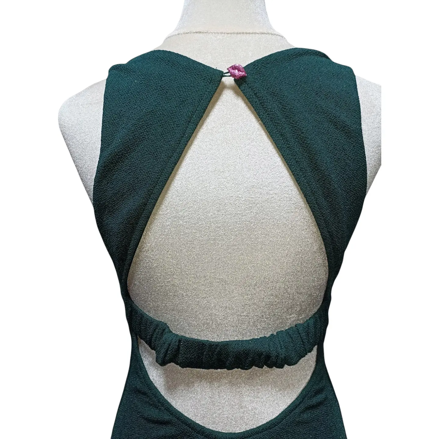 Mini Vestido de Fiesta Verde con Escote en Espalda - Talla S 9