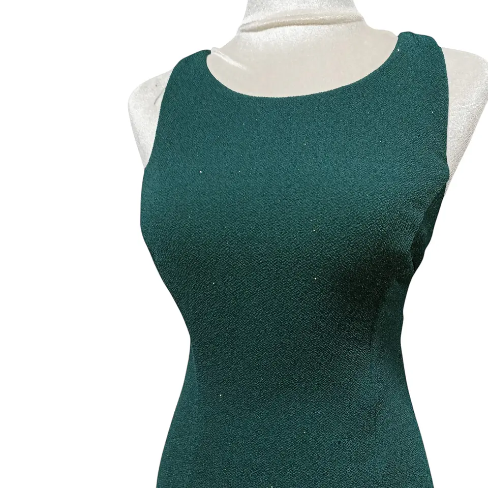 Mini Vestido de Fiesta Verde con Escote en Espalda - Talla S 7