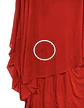 Vestido Rojo con Capa de Gasa Asimétrica - Talla Grande 3XL - Miniatura 8