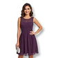 Vestido de Fiesta Corto Juvenil Drapeado Borgoña - Talla M - Miniatura 1