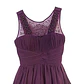 Vestido de Fiesta Corto Juvenil Drapeado Borgoña - Talla M - Miniatura 3