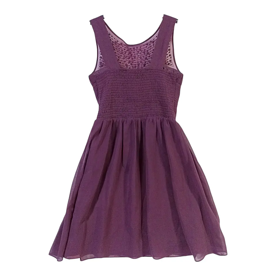 Vestido de Fiesta Corto Juvenil Drapeado Borgoña - Talla M 4
