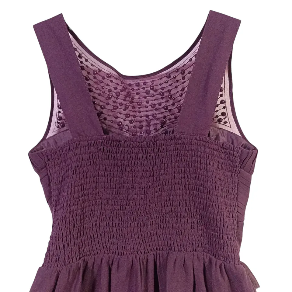 Vestido de Fiesta Corto Juvenil Drapeado Borgoña - Talla M 5