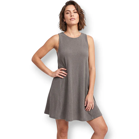 Vestido Holgado Sin Mangas Corte Evasé - Talla M
