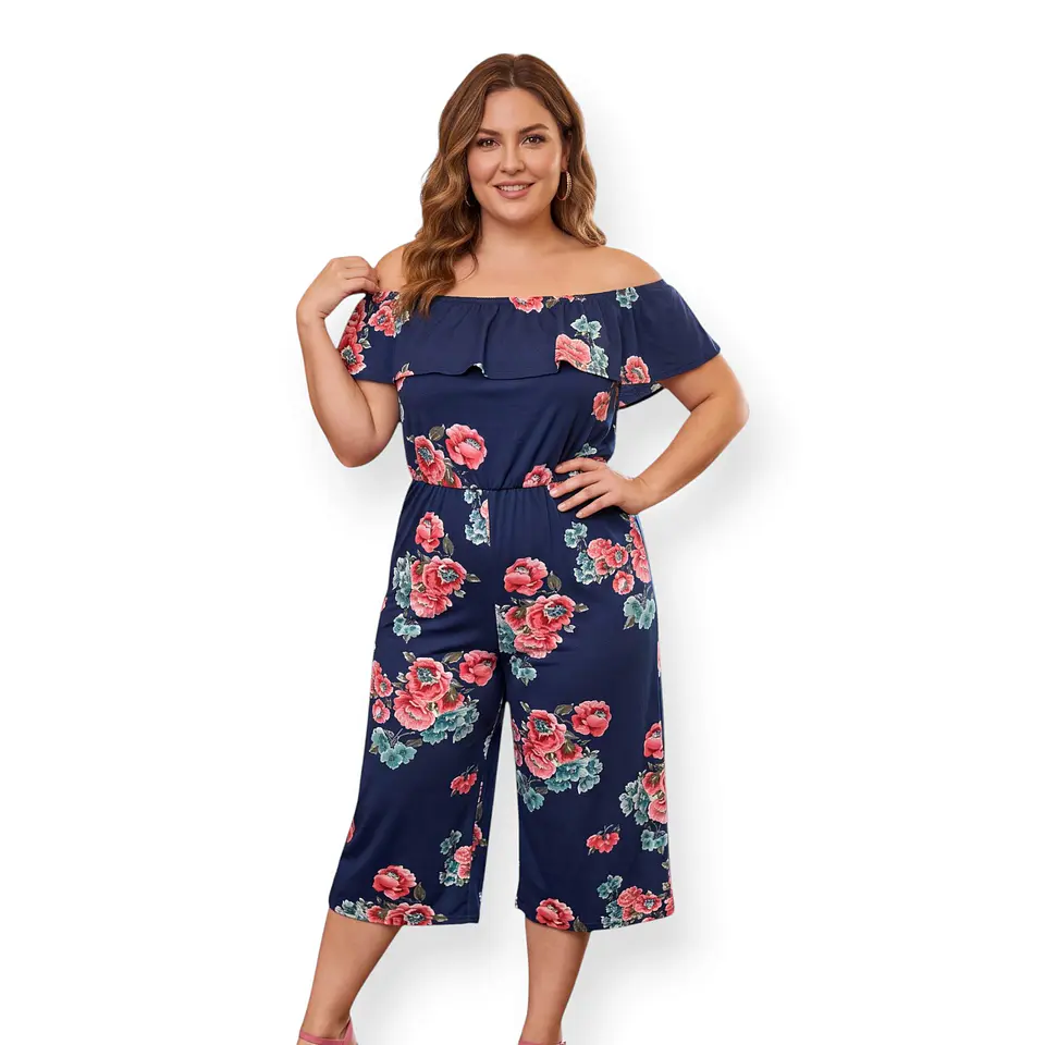 Enterito Hombros Descubiertos Y Pierna Ancha - Talla L - XL 1