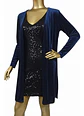 Cárdigan De Fiesta Azul De Terciopelo Talla Única S - M - Miniatura 3