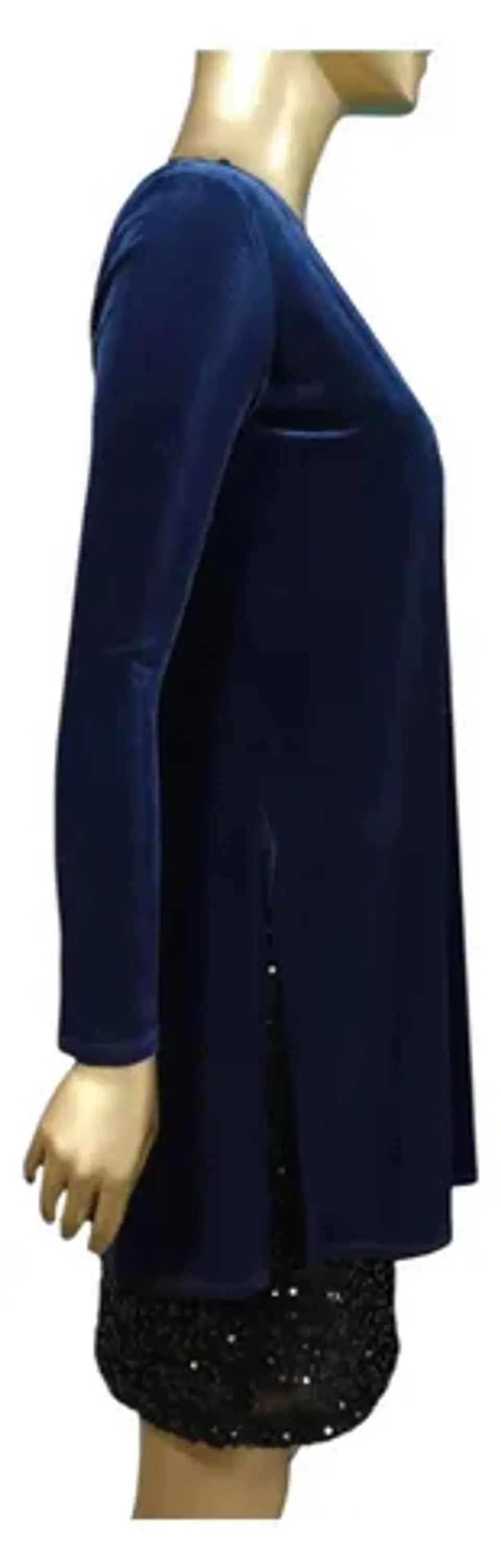 Cárdigan De Fiesta Azul De Terciopelo Talla Única S - M 4