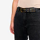 Jeans Tatienne Negro Wide Leg Con Cinturón - Talla 42  - Miniatura 3