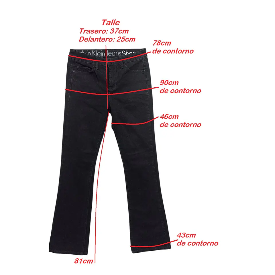 Jean Calvin Klein Shape Bootcut Negro Talla 34/36  8