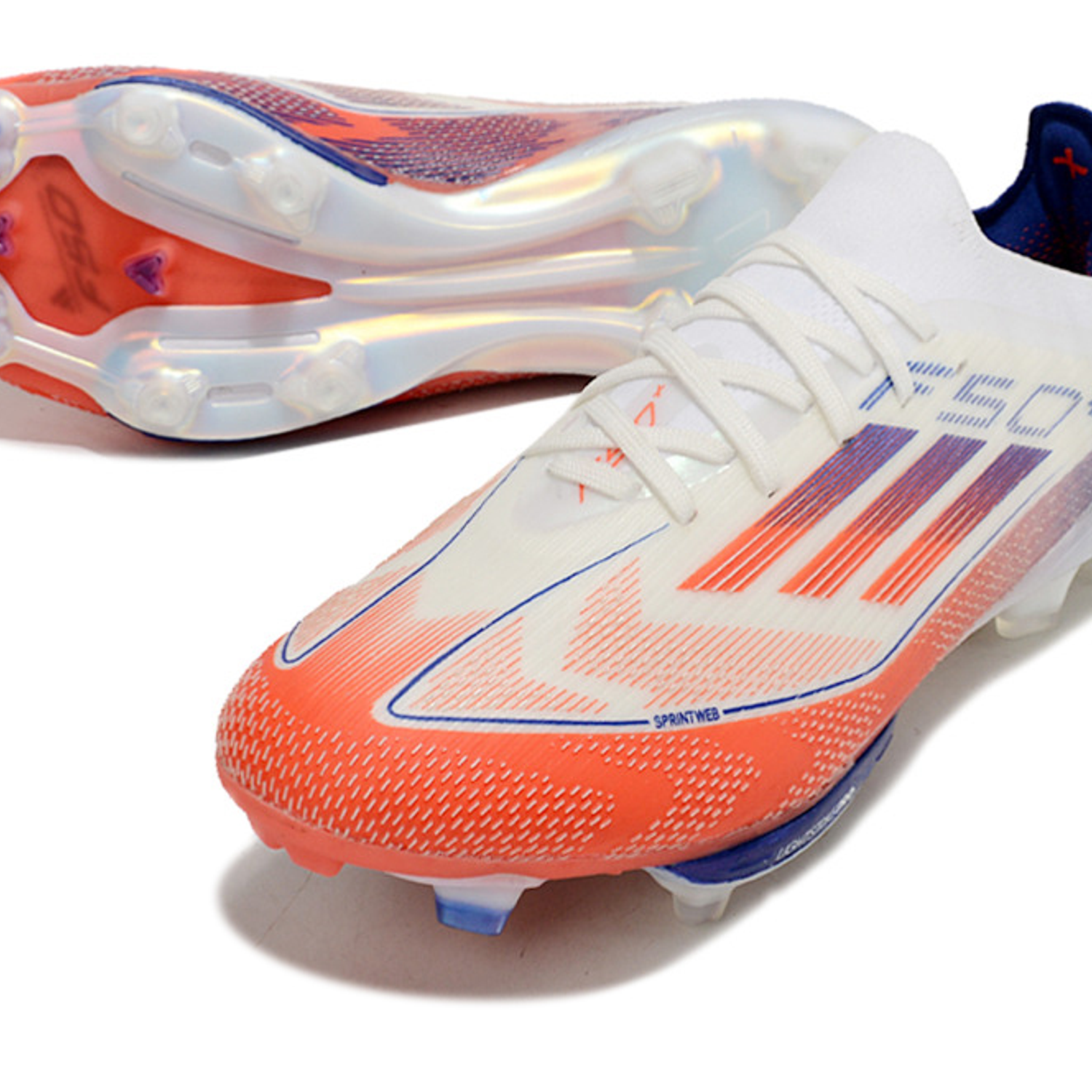 ADIDAS F50 ELITE FG LACELESS VERMELHO E BRANCO 4