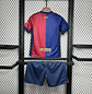 KIT CRIANÇA BARCELONA HOME 24-25  AZUL E VERMELHO - thumbnail 3