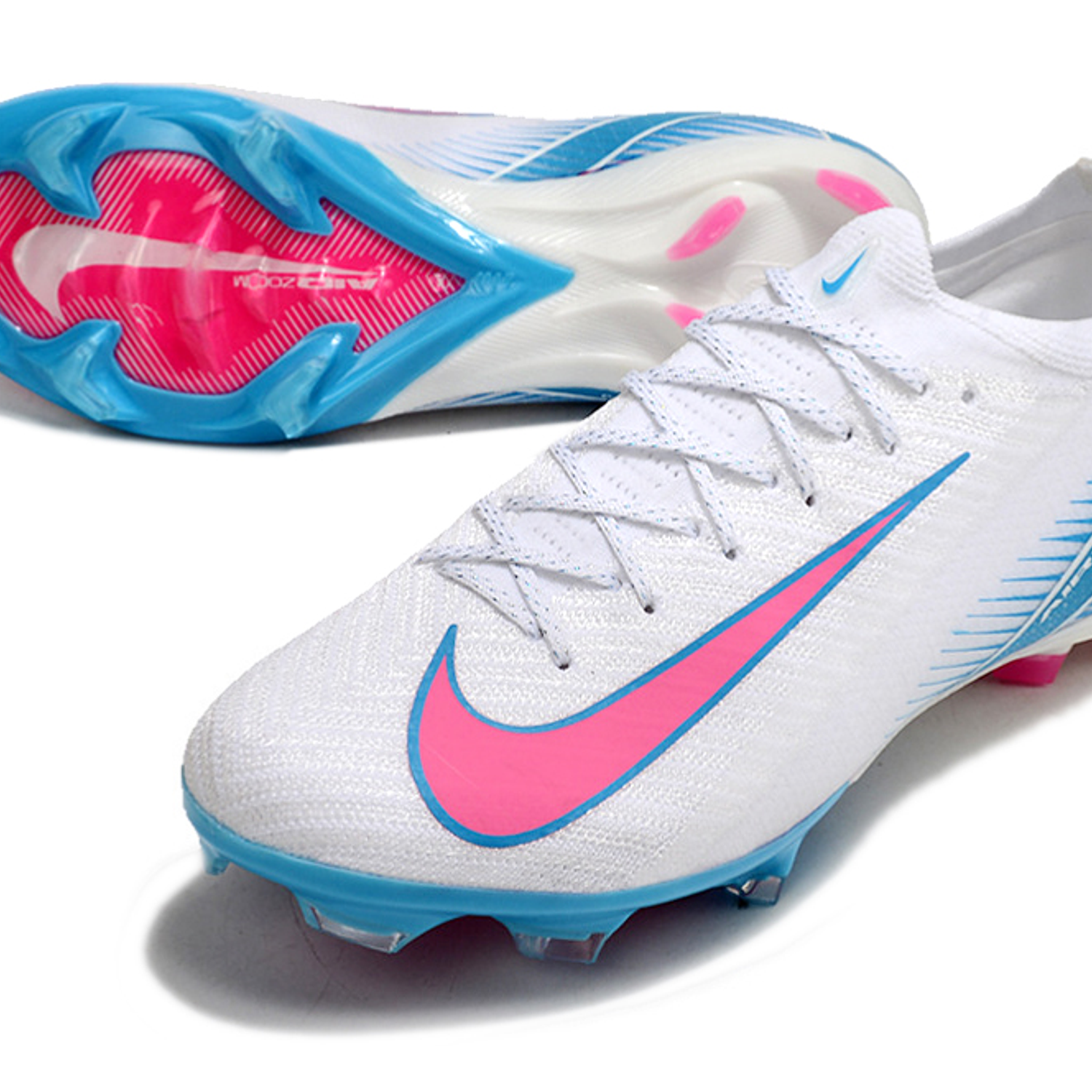 NIKE AIRZOOM MERCURIAL VAPOR 16 FG ELITE AZUL E ROSA 4